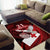 Custom Tonga XIII Rugby Tribal Tattoo Area Rug Mate Ma'a Tonga Kupesi Ngatu Grunge Style