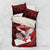 Custom Tonga XIII Rugby Tribal Tattoo Bedding Set Mate Ma'a Tonga Kupesi Ngatu Grunge Style