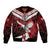 Custom Tonga XIII Rugby Tribal Tattoo Bomber Jacket Mate Ma'a Tonga Kupesi Ngatu Grunge Style