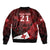 Custom Tonga XIII Rugby Tribal Tattoo Bomber Jacket Mate Ma'a Tonga Kupesi Ngatu Grunge Style