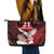 Custom Tonga XIII Rugby Tribal Tattoo Leather Tote Bag Mate Ma'a Tonga Kupesi Ngatu Grunge Style