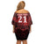 Custom Tonga XIII Rugby Tribal Tattoo Off Shoulder Short Dress Mate Ma'a Tonga Kupesi Ngatu Grunge Style