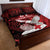 Custom Tonga XIII Rugby Tribal Tattoo Quilt Bed Set Mate Ma'a Tonga Kupesi Ngatu Grunge Style