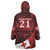 Custom Tonga XIII Rugby Tribal Tattoo Wearable Blanket Hoodie Mate Ma'a Tonga Kupesi Ngatu Grunge Style