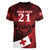 Custom Tonga XIII Rugby Tribal Tattoo Women V-Neck T-Shirt Mate Ma'a Tonga Kupesi Ngatu Grunge Style