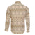 Pasifika Sataoa Pattern Simple Motif Family Matching Long Sleeve Bodycon Dress and Hawaiian Shirt Beige Tan LT9 - Polynesian Pride