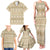 Pasifika Sataoa Pattern Simple Motif Family Matching Tank Maxi Dress and Hawaiian Shirt Beige Tan LT9 - Polynesian Pride