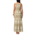 Pasifika Sataoa Pattern Simple Motif Family Matching Tank Maxi Dress and Hawaiian Shirt Beige Tan LT9 - Polynesian Pride