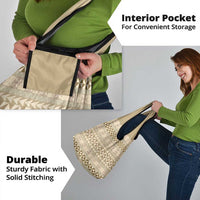 Pasifika Sataoa Pattern Simple Motif Grocery Bag Beige Tan LT9 - Polynesian Pride