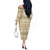 Pasifika Sataoa Pattern Simple Motif Off The Shoulder Long Sleeve Dress Beige Tan LT9 - Polynesian Pride