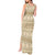 Pasifika Sataoa Pattern Simple Motif Tank Maxi Dress Beige Tan LT9 - Polynesian Pride