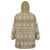 Pasifika Sataoa Pattern Simple Motif Wearable Blanket Hoodie Beige Tan LT9 - Polynesian Pride