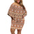 Pasifika Sataoa Pattern Simple Motif Family Matching Off Shoulder Short Dress and Hawaiian Shirt Brown Beige Tan LT9 Mom's Dress Brown - Polynesian Pride