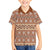 Pasifika Sataoa Pattern Simple Motif Family Matching Off Shoulder Short Dress and Hawaiian Shirt Brown Beige Tan LT9 Son's Shirt Brown - Polynesian Pride