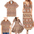 Pasifika Sataoa Pattern Simple Motif Family Matching Summer Maxi Dress and Hawaiian Shirt Brown Beige Tan LT9 - Polynesian Pride