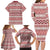 Pasifika Sataoa Pattern Simple Motif Family Matching Long Sleeve Bodycon Dress and Hawaiian Shirt Cherry LT9 - Polynesian Pride