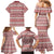 Pasifika Sataoa Pattern Simple Motif Family Matching Mermaid Dress and Hawaiian Shirt Cherry LT9 - Polynesian Pride