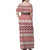 Pasifika Sataoa Pattern Simple Motif Family Matching Off Shoulder Maxi Dress and Hawaiian Shirt Cherry LT9 - Polynesian Pride