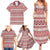 Pasifika Sataoa Pattern Simple Motif Family Matching Summer Maxi Dress and Hawaiian Shirt Cherry LT9 - Polynesian Pride