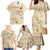 Pasifika Sataoa Pattern Plumeria Vintage Family Matching Mermaid Dress and Hawaiian Shirt Beige Tan LT9 - Polynesian Pride