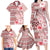 Pasifika Sataoa Pattern Plumeria Vintage Family Matching Long Sleeve Bodycon Dress and Hawaiian Shirt Cherry LT9 - Polynesian Pride