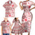 Pasifika Sataoa Pattern Plumeria Vintage Family Matching Short Sleeve Bodycon Dress and Hawaiian Shirt Cherry LT9 - Polynesian Pride