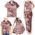 Vintage Hammerhead Shark Valentine Day Family Matching Tank Maxi Dress and Hawaiian Shirt Pasifika Sataoa Pattern - Cherry LT9 - Polynesian Pride