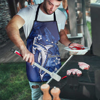 Personalized Hawaiian Maori Hammerhead Shark Apron Polu Plumeria LT9 - Polynesian Pride