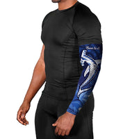 Personalized Hawaiian Maori Hammerhead Shark Arm Sleeves Polu Plumeria LT9 - Polynesian Pride