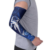 Personalized Hawaiian Maori Hammerhead Shark Arm Sleeves Polu Plumeria LT9 - Polynesian Pride