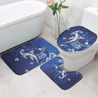 Personalized Hawaiian Maori Hammerhead Shark Bathroom Set Polu Plumeria LT9 - Polynesian Pride
