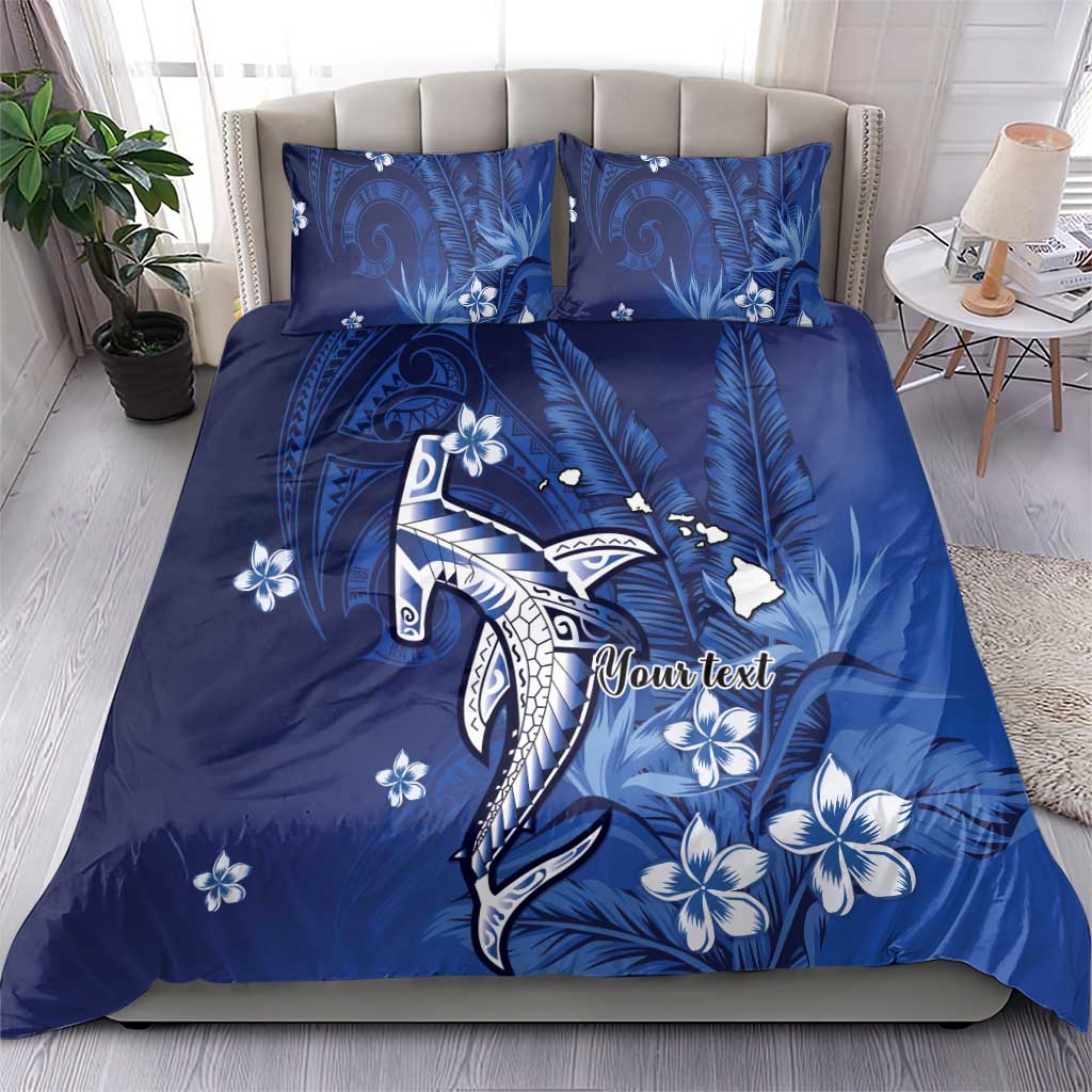 Personalized Hawaiian Maori Hammerhead Shark Bedding Set Polu Plumeria LT9 - Polynesian Pride