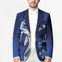 Personalized Hawaiian Maori Hammerhead Shark Blazer Polu Plumeria LT9 - Polynesian Pride