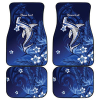 Personalized Hawaiian Maori Hammerhead Shark Car Mats Polu Plumeria LT9 - Polynesian Pride