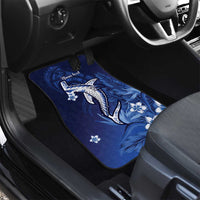 Personalized Hawaiian Maori Hammerhead Shark Car Mats Polu Plumeria LT9 - Polynesian Pride