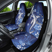 Personalized Hawaiian Maori Hammerhead Shark Car Seat Cover Polu Plumeria LT9 - Polynesian Pride
