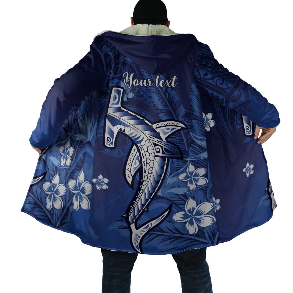 Personalized Hawaiian Maori Hammerhead Shark Cloak Polu Plumeria LT9 - Polynesian Pride