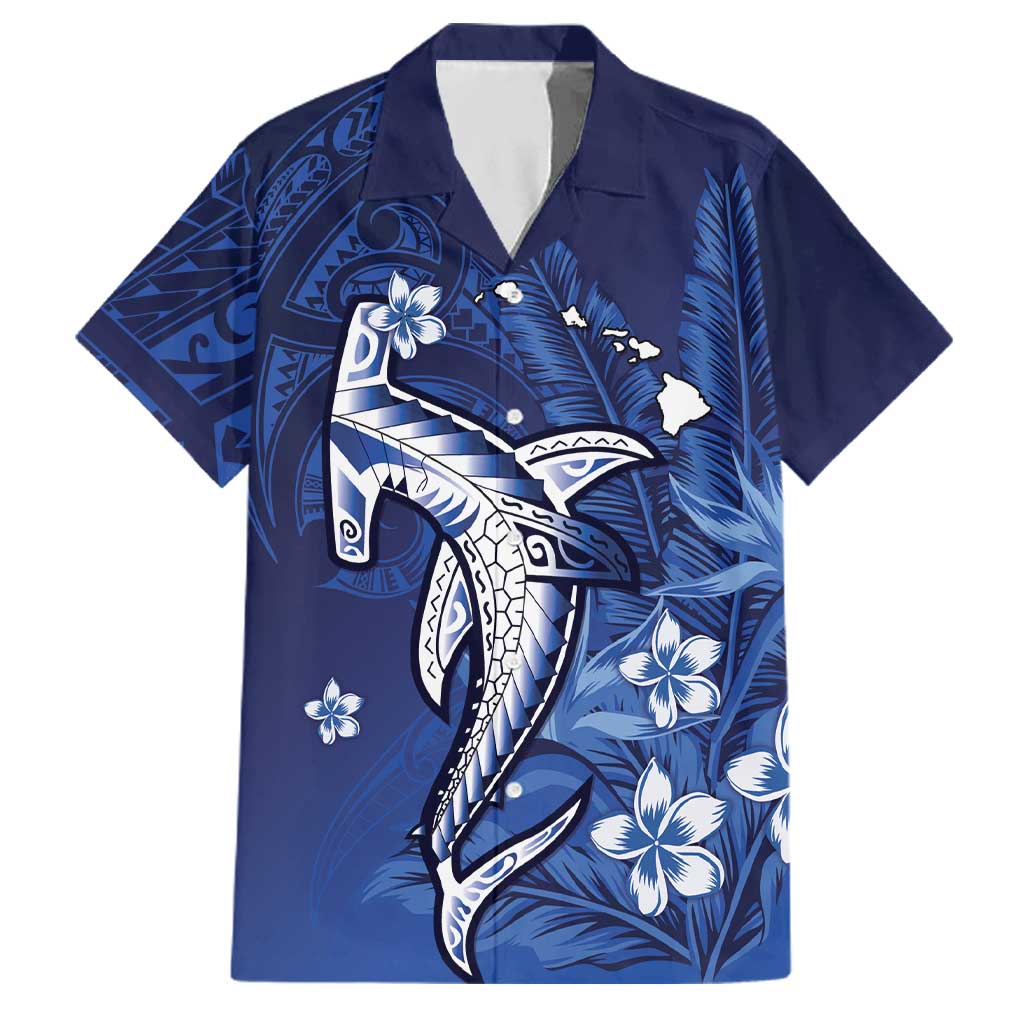 Personalized Hawaiian Maori Hammerhead Shark Family Matching Puletasi and Hawaiian Shirt Polu Plumeria - Polynesian Pride