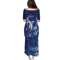 Personalized Hawaiian Maori Hammerhead Shark Family Matching Puletasi and Hawaiian Shirt Polu Plumeria - Polynesian Pride