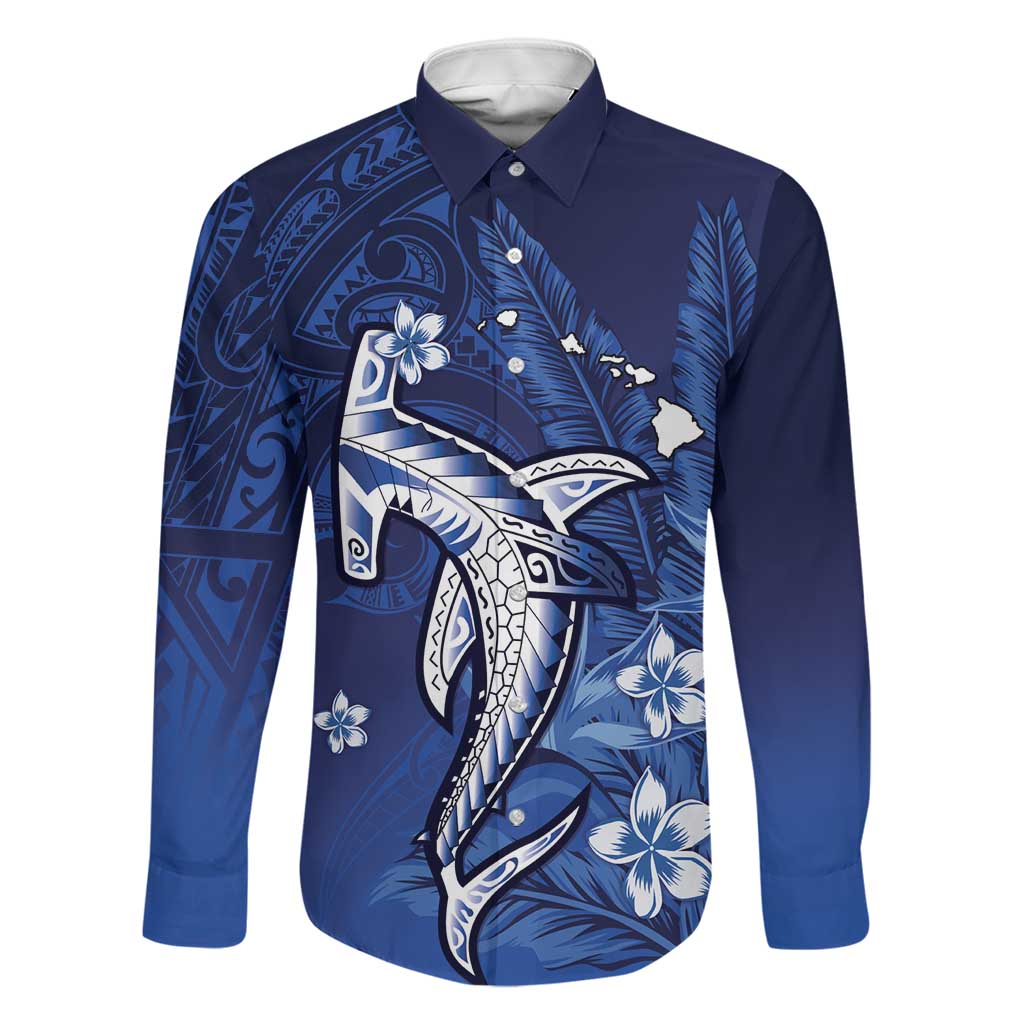 Personalized Hawaiian Maori Hammerhead Shark Family Matching Summer Maxi Dress and Hawaiian Shirt Polu Plumeria - Polynesian Pride