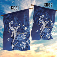 Personalized Hawaiian Maori Hammerhead Shark Garden Flag Polu Plumeria LT9 - Polynesian Pride