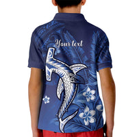 Personalized Hawaiian Maori Hammerhead Shark Kid Polo Shirt Polu Plumeria LT9 - Polynesian Pride