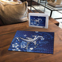 Personalized Hawaiian Maori Hammerhead Shark Puzzle Polu Plumeria LT9 - Polynesian Pride