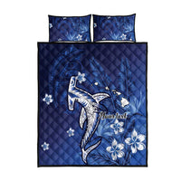 Personalized Hawaiian Maori Hammerhead Shark Quilt Bed Set Polu Plumeria LT9 - Polynesian Pride