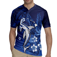 Personalized Hawaiian Maori Hammerhead Shark Rugby Jersey Polu Plumeria LT9 - Polynesian Pride