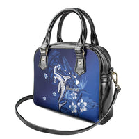 Personalized Hawaiian Maori Hammerhead Shark Shoulder Handbag Polu Plumeria LT9 - Polynesian Pride