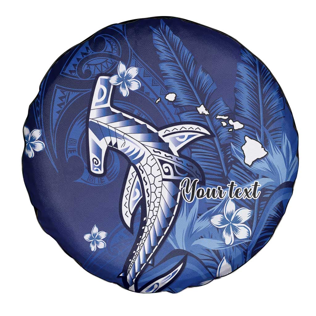 Personalized Hawaiian Maori Hammerhead Shark Spare Tire Cover Polu Plumeria LT9 - Polynesian Pride