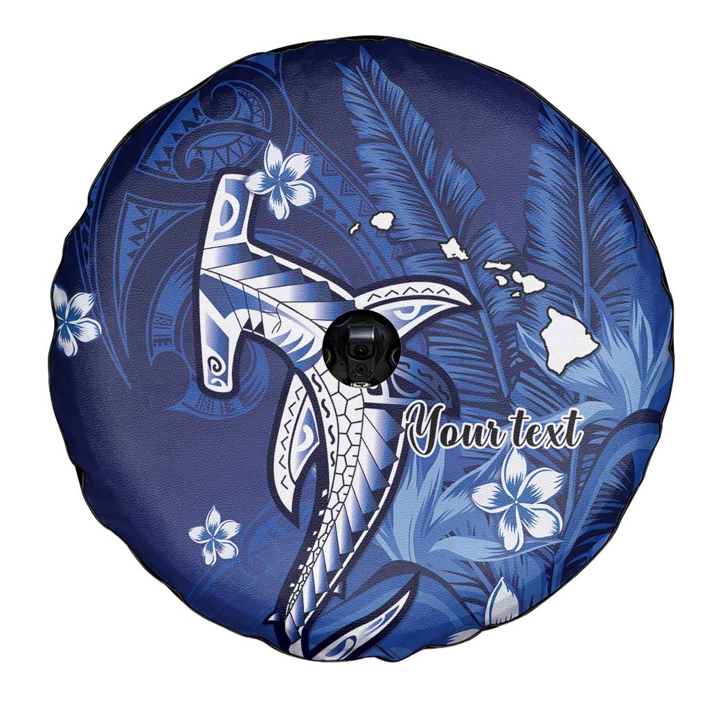Personalized Hawaiian Maori Hammerhead Shark Spare Tire Cover Polu Plumeria LT9 - Polynesian Pride