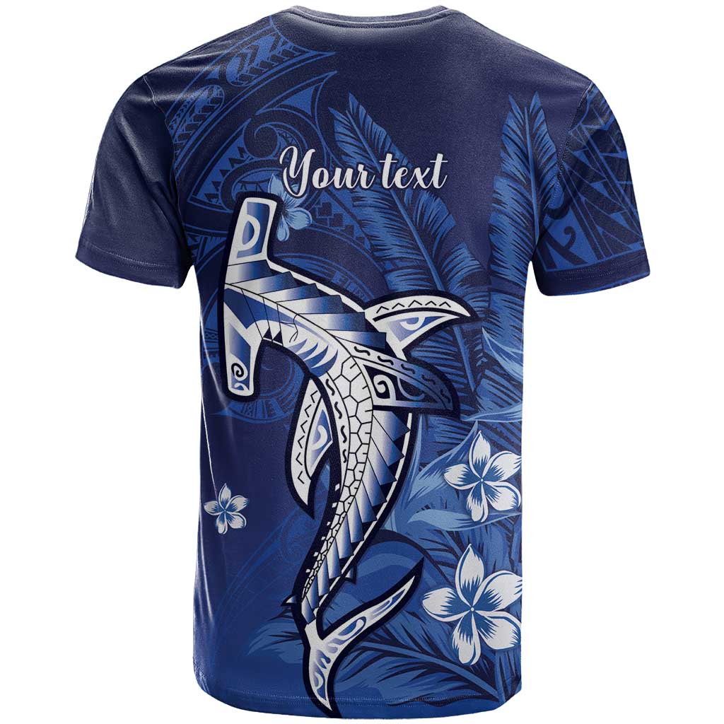 Personalized Hawaiian Maori Hammerhead Shark T Shirt Polu Plumeria - Polynesian Pride