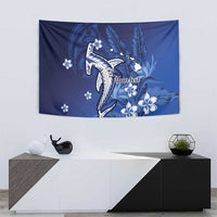 Personalized Hawaiian Maori Hammerhead Shark Tapestry Polu Plumeria LT9 - Polynesian Pride